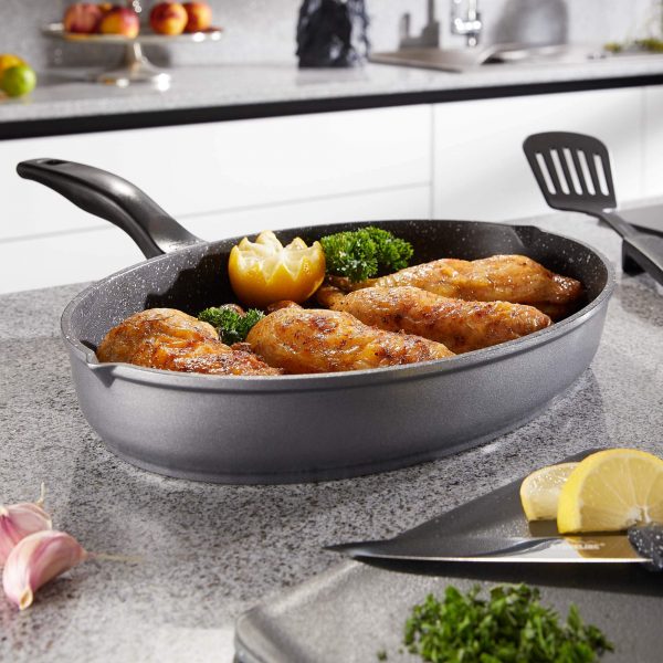 CLASSIC XXL Fish and Steak Pan with Lid 35 x 24 cm