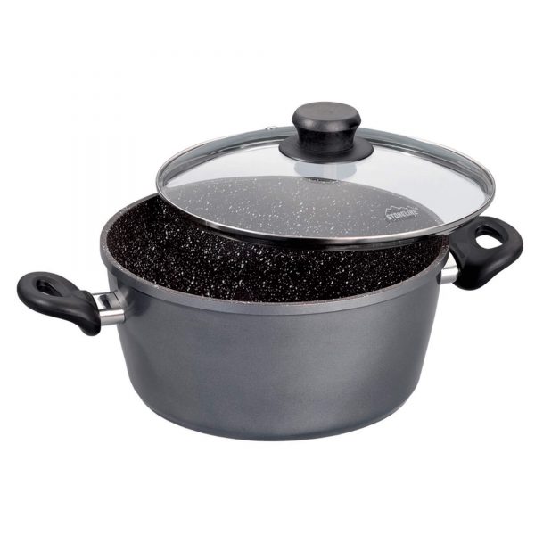 CLASSIC 3P Nonstick Pot Pan Set, Cooking Pot with lid 24cm + 24cm Stewing Pan)